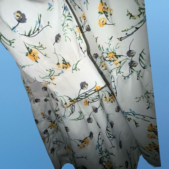 Nasty Gal Spring Floral  Ruffed Mini Prairie Dress Size Small - Picture 5 of 5